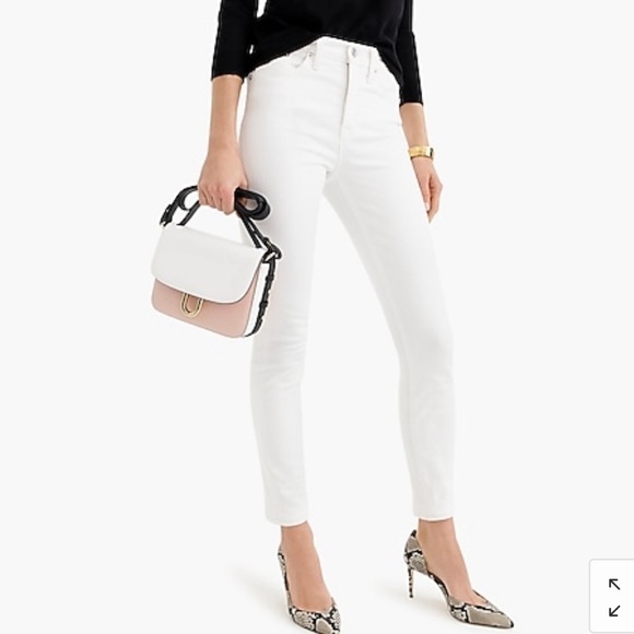 J.Crew 9" high-rise toothpick jean in white bq312 - Picture 1 of 3